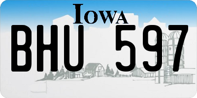 IA license plate BHU597