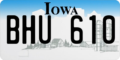IA license plate BHU610