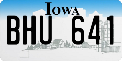 IA license plate BHU641