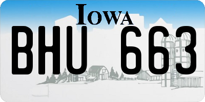 IA license plate BHU663