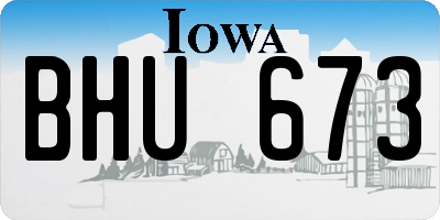 IA license plate BHU673