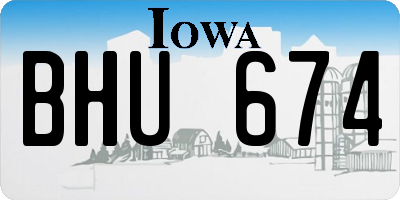 IA license plate BHU674