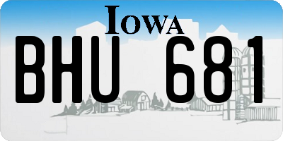 IA license plate BHU681