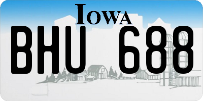 IA license plate BHU688
