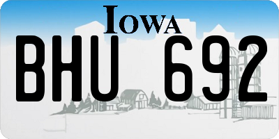 IA license plate BHU692