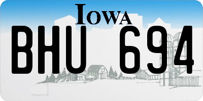IA license plate BHU694