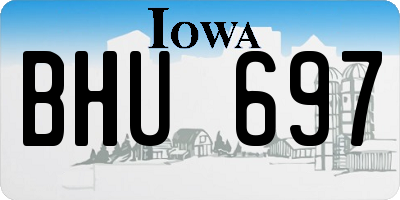 IA license plate BHU697