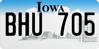 IA license plate BHU705