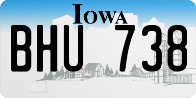 IA license plate BHU738