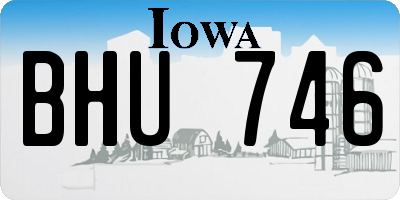 IA license plate BHU746