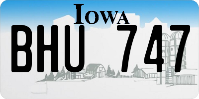 IA license plate BHU747