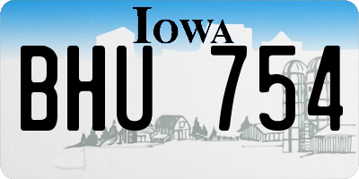 IA license plate BHU754