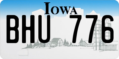 IA license plate BHU776