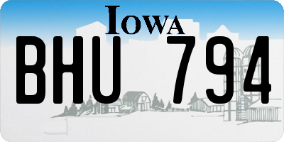 IA license plate BHU794