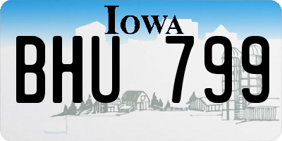 IA license plate BHU799