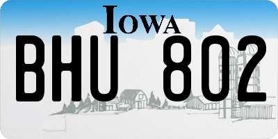 IA license plate BHU802
