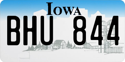 IA license plate BHU844