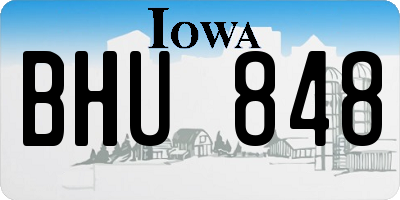 IA license plate BHU848