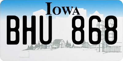 IA license plate BHU868