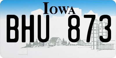 IA license plate BHU873