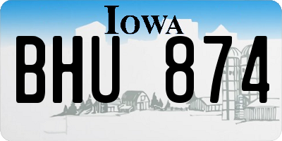 IA license plate BHU874