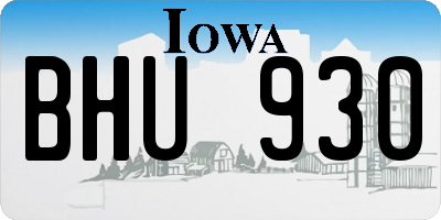 IA license plate BHU930