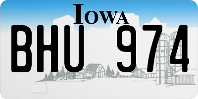 IA license plate BHU974