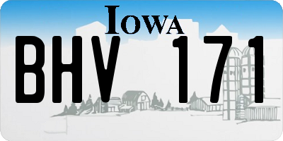 IA license plate BHV171