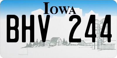 IA license plate BHV244