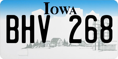 IA license plate BHV268
