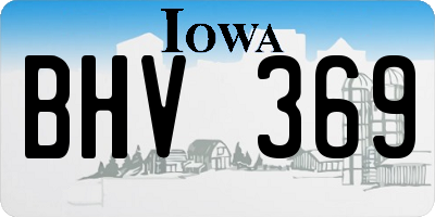IA license plate BHV369