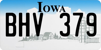 IA license plate BHV379