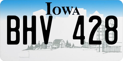 IA license plate BHV428