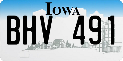 IA license plate BHV491
