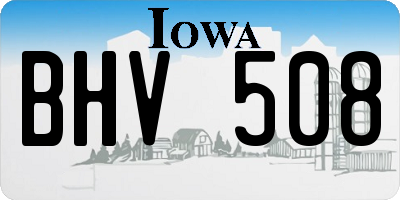 IA license plate BHV508