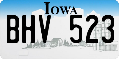 IA license plate BHV523