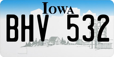 IA license plate BHV532