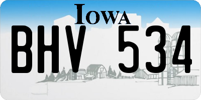IA license plate BHV534