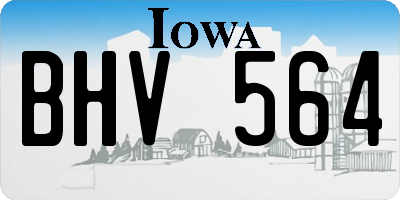 IA license plate BHV564