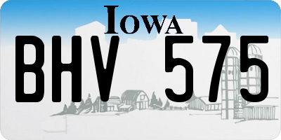 IA license plate BHV575
