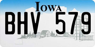 IA license plate BHV579