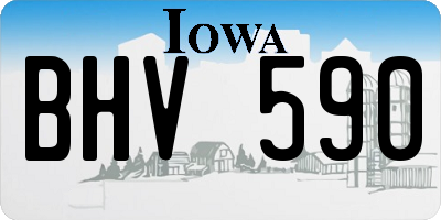 IA license plate BHV590