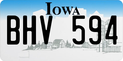 IA license plate BHV594