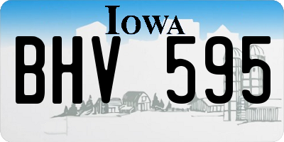IA license plate BHV595