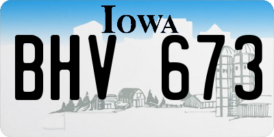 IA license plate BHV673