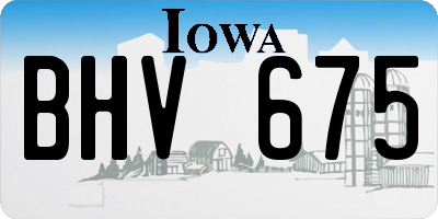 IA license plate BHV675
