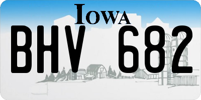 IA license plate BHV682