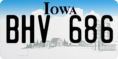 IA license plate BHV686
