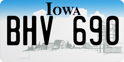 IA license plate BHV690