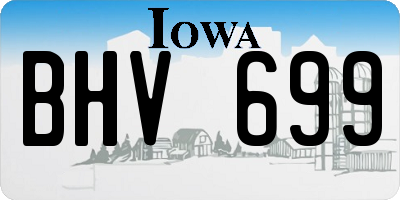 IA license plate BHV699